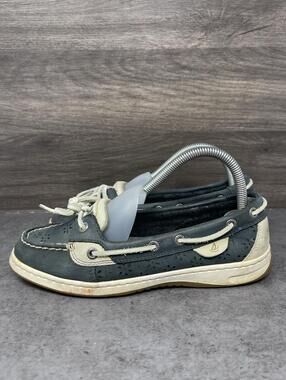 Sperry Angelfish Shoes Womens Size 7.5 Blue Boat Leather Lace Up Top Sider